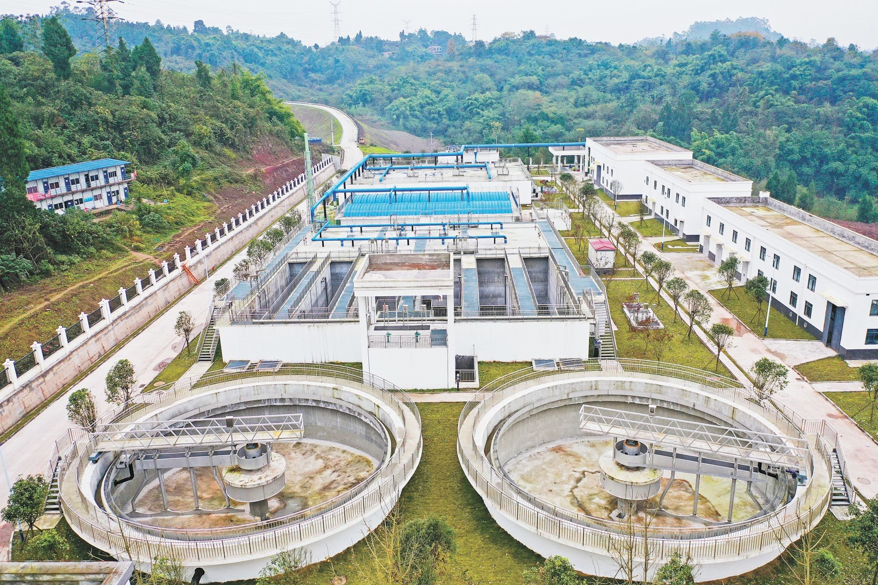 محطة معالجة مياه الصرف الصحي من حديقة Lingang Urban Industrial Park تفريغ مياه الصرف الصحي على الإنترنت تحليل مراقبة جودة المياه